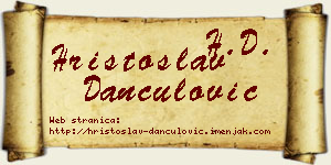 Hristoslav Dančulović vizit kartica